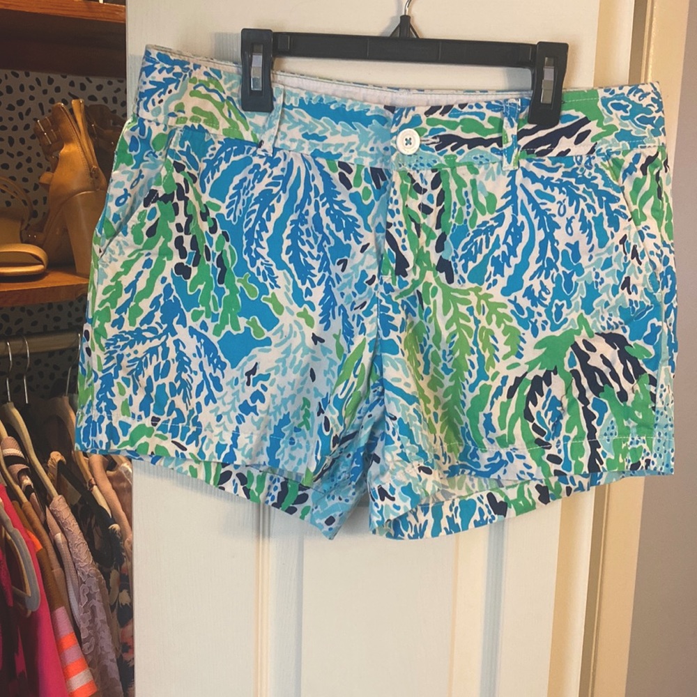Lilly Pulitzer Spa Blue Let’s Cha Cha The Callahan Short - Size 10